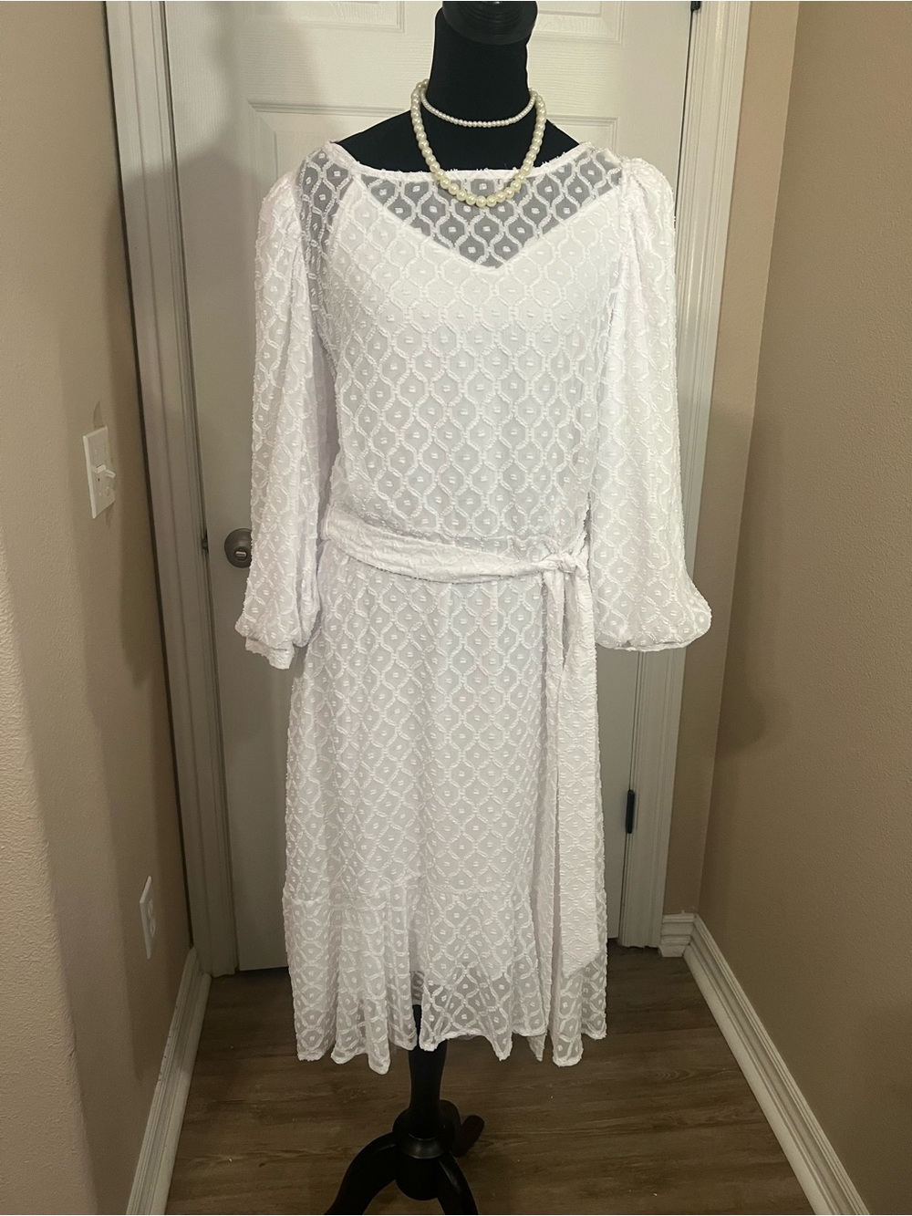 Calvin Klein white evening sundress